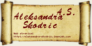 Aleksandra Škodrić vizit kartica